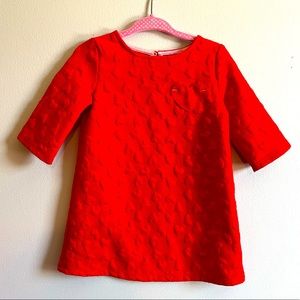 EUC Baby Girl Red Dress with Hearts